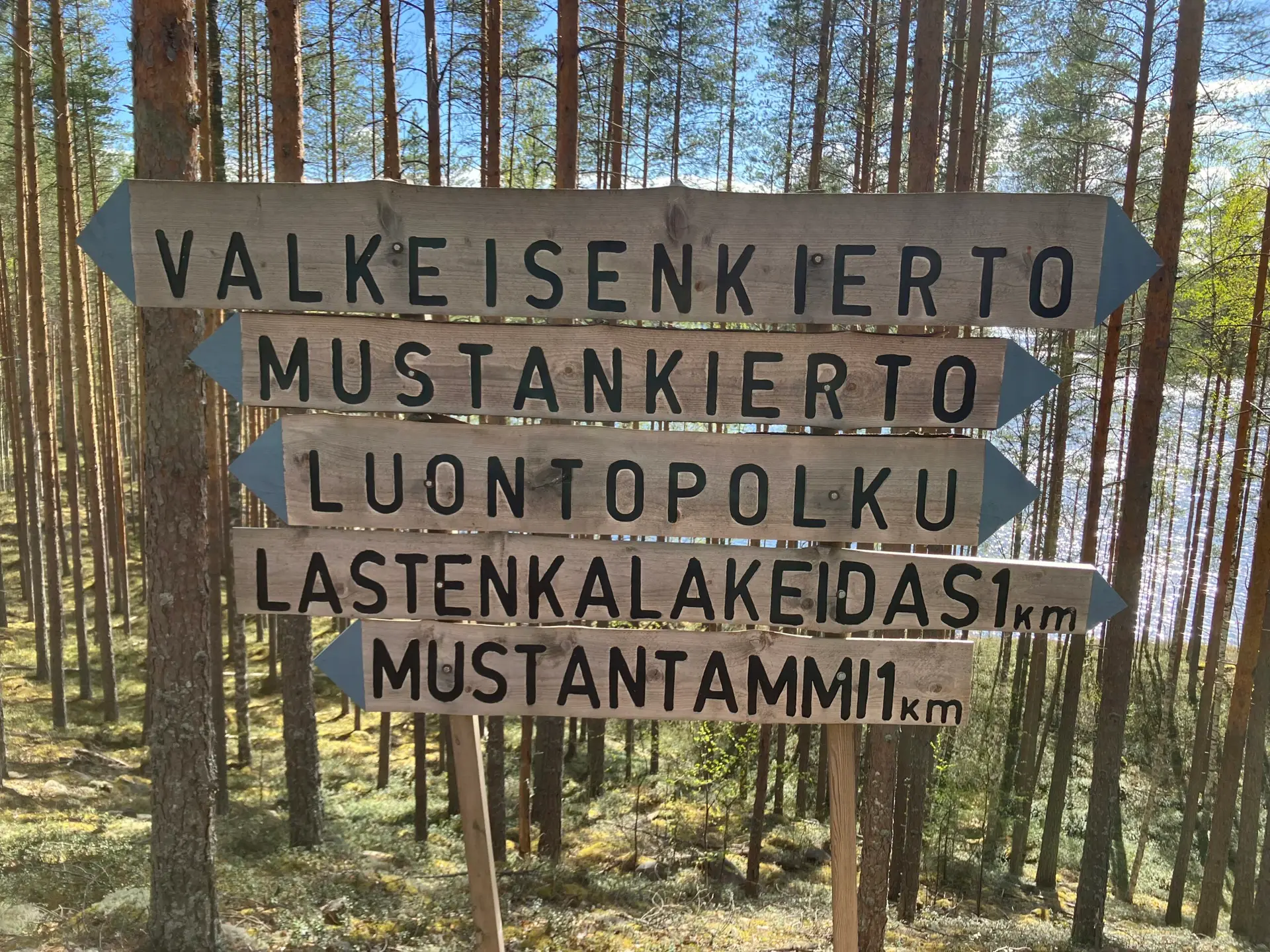 Valkeisen kierto, Mustan kierto, Luontopolku, Lasten kalakeidas Outokummun erä- ja luontokeskuksella